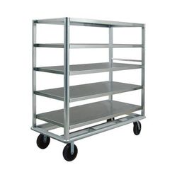 New Age 98181 Queen Mary Cart - 5 Levels, 2500 lb. Capacity, Stainless Steel, Marine Edges, Stainless Steel Shelves