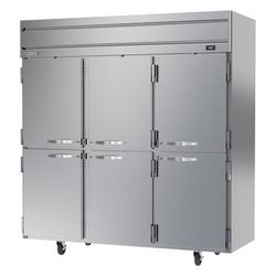 Beverage-Air HRS3HC-1HS 78" 3 Section Reach In Refrigerator, 6 Left/Right Hinge Solid Doors, 115v, Stainless Steel