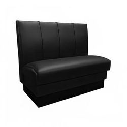 Vitro MD-4000-DBL BLK Double Restaurant Booth - 4 Panels, Fully Upholstered, 36" x 44", Black