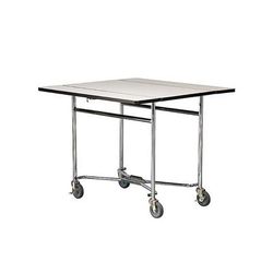 Lakeside 413 BGSUE 36" Square Table Room Service Cart, Beige
