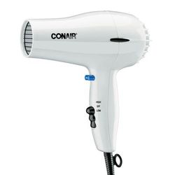 Conair Hospitality 047W Compact Hair Dryer w/ Cool Shot Button - (2) Heat/Speed Settings, White, 1600 W