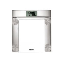 Conair Hospitality TH360WH Digital Glass Scale w/ 400 lb Capacity - 13 1/4" x 14 1/2", Chrome, LCD Display