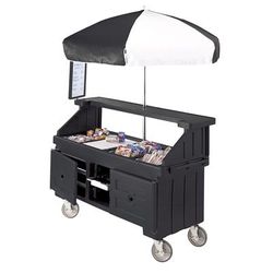 Cambro CVC724-110 Camcruiser Food Cart w/ Cover & Cutting Board, 74 1/4"L x 31 3/4"W x 94"H, Black