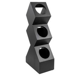 Cal-Mil 1016-3-96 3 Compartment Cylinder Display Only - Midnight Bamboo, Black