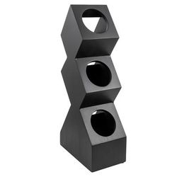 Cal-Mil 1016-3-96 3 Compartment Cylinder Display Only - Midnight Bamboo, Black