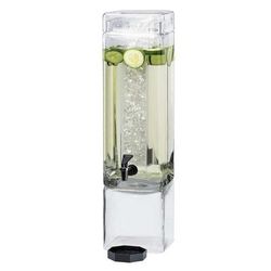 Cal-Mil 1112-3A 3 gal Beverage Dispenser w/ Ice Tube - Plastic Container, Clear Base