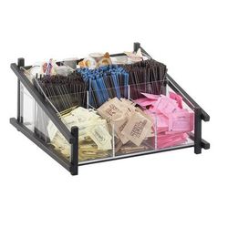 Cal-Mil 1148-13 Condiment Organizer w/ 7 Bins - Black
