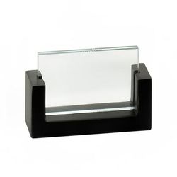 Cal-Mil 1510-32-96 Tabletop Menu Card Holder - 2" x 3 1/2", Acrylic/Midnight Bamboo, Black