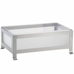 Cal-Mil 1582-12-33 Rectangular Ice Housing - 21"L x 12"W x 8 1/4"H, Plastic, Clear, Silver