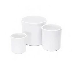 Cal-Mil 1950-64-15 64 oz Melamine Crock, White