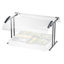 Cal-Mil 2027-4-74 Buffet Sneeze Guard - Double Faced, 49 1/4x27 1/4x21 1/2", Silver