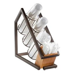 Cal-Mil 2051-84 Cup & Lid Organizer, 4 Compartment, All Cup Types, Black
