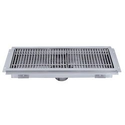 Advance Tabco FRG-48 Floor Water Receptacle - Subway Grating, 12" x 48" x 2", 14 ga 304 Stainless Steel