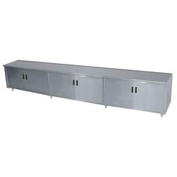 Advance Tabco HB-SS-3012 144" Enclosed Work Table w/ Swing Doors, 30"D, Stainless Steel