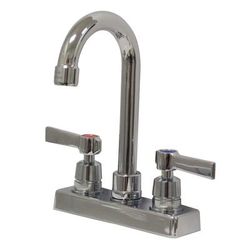 Advance Tabco K-52 Deck Mount Faucet - 3 1/2" Gooseneck Spout, 4" Centers, Lead Free, Goosneck Spout