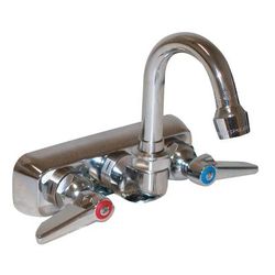 Advance Tabco K-69 Splash Mount Faucet - 3" Gooseneck Spout, 4" Centers, Lead Free