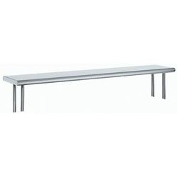 Advance Tabco OTS-12-48R 48" Old Style Table Mount Shelf - 1 Deck, Rear Turn Up, 12"L, 18 ga 430 Stainless Steel