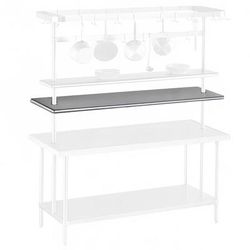 Advance Tabco PT-18-84 84" Table Mount Shelf - 1 Deck, Mid-Mount, 18"L, Stainless Steel
