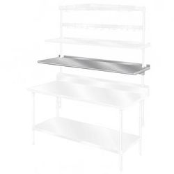 Advance Tabco PT-18S-84 84" Table Mount Shelf - 1 Deck, Splash-Mount, 18"L, Stainless Steel