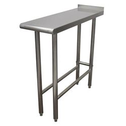 Advance Tabco TFMS-180 Equipment Filler Table - Open Base, Rear Turn Up, 18x30, Stainless Steel Legs