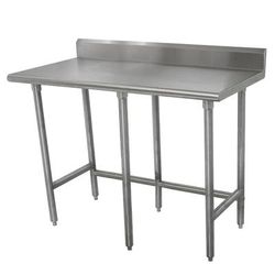 Advance Tabco TKLAG-248-X 96" 16 ga Work Table w/ 430 Series Stainless Steel Top, 5" Backsplash, Open Base
