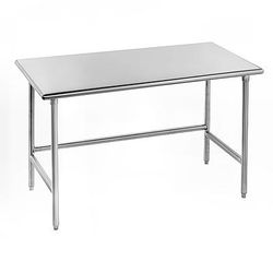 Advance Tabco TSS-247 84" 14 ga Work Table w/ Open Base & 304 Series Stainless Steel Flat Top