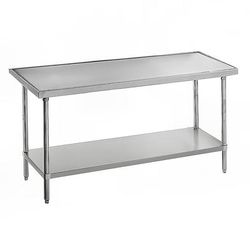 Advance Tabco VLG-302 24" 14 ga Work Table w/ Undershelf & 304 Series Stainless Steel Flat Top