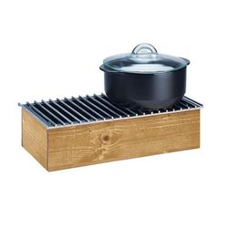 Cal-Mil 3439-99 Chafer Grill w/ Fuel Holder - 20" x 10", Reclaimed Wood, Brown