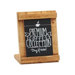 Cal-Mil 3489-46-99 Tabletop Write-On Sign - 4" x 6", Reclaimed Wood, Brown
