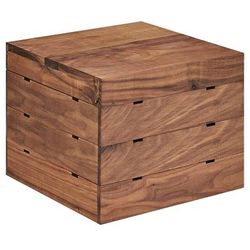 Cal-Mil 3628-10-78 12" Square Buffet Riser - 10"H, Walnut, Brown