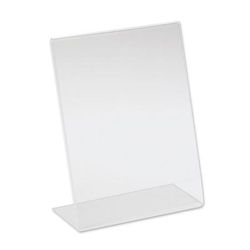 Cal-Mil 513 Tabletop Menu Card Holder - 8 1/2" x 11", Acrylic, Clear