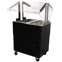 Advance Tabco B2-CPU-B-SB 27 5/16" Cold Food Bar - 2 Pan Capacity, Floor Model, Black
