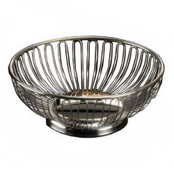 American Metalcraft BSS7 6 5/8" Round Basket, Stainless, Silver