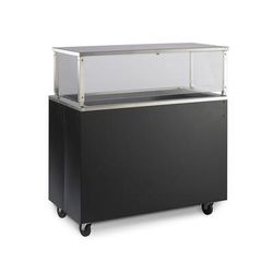 Vollrath 39718 60" Affordable Portable Cold Food Bar - 4 Pan Capacity, Floor Model, Black, Non-Refrigerated