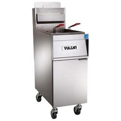 Vulcan 4TR45DF LP Commercial Gas Fryer - (4) 50 lb Vats, Floor Model, Liquid Propane, Stainless Steel, Gas Type: LP