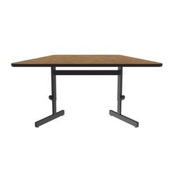 Correll CSA3060TR-06-09-09 Desk Height Work Station, 1 1/4" Top, Adjust to 29", 60" x 30", Oak/Black, Brown
