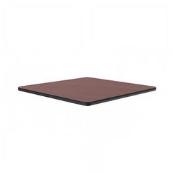 Correll CT42S-20-09 42" Square Cafe Breakroom Table Top, 1 1/4" High Pressure, Mahogany, Red, 1.25 in