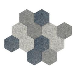 Luxor RCLMHEX001 Reclaim Stick On Decorative Acoustic Panel Kit, Ocean Foam, Assorted