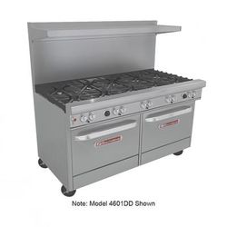 Southbend 4601AD-3CR Ultimate 60" 4 Burner Commercial Gas Range w/ Charbroiler & (1) Standard & (1) Convection Ovens, Liquid Propane, Stainless Steel, Gas Type: LP, 115 V