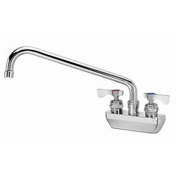 Krowne 14-412L-L-H4 Wall Mount Faucet w/ 12" Swing Spout & Lever Handles - 4" Centers, 1.5 GPM