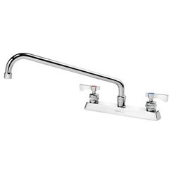 Krowne 15-514L-L-E2 Deck Mount Faucet w/ 14" Swing Spout & Lever Handles - 8" Centers, 0.5 GPM