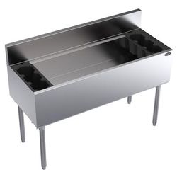 Krowne KR19-48 48" Royal Series Cocktail Station w/ 147 lb Ice Bin, Stainless Steel