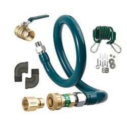 Krowne M12572K 72" Gas Connector Kit w/ 1 1/4" Male/Male Couplings, PVC-Coated Stainless Steel