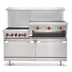 American Range AR-6B-24RG-CL-126R 60" 6 Burner Commercial Gas Range w/ Griddle/Broiler & (1) Standard & (1) Convection Ovens, Liquid Propane, Stainless Steel, Gas Type: LP