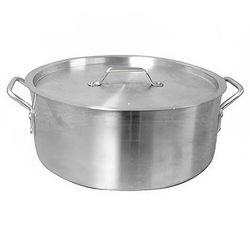 Thunder Group ALSKBP004 20 qt Aluminum Braising Pot, Silver