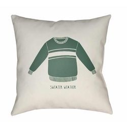 Sameh 18" Square Modern Light Gray/Off White/Pearl/Sterling Gray Outdoor Throw Pillow - Boutique Rugs