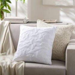 Paniz 18" Square Modern Cotton White Throw Pillow - Boutique Rugs