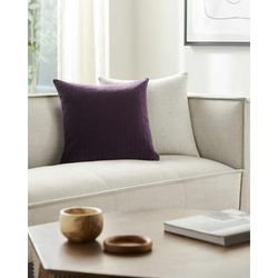 Rania 18" Square Modern Cotton Dark Purple Throw Pillow - Boutique Rugs