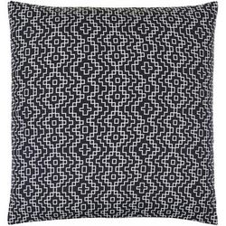 Maeko 18" Square Onyx/Light Silver/Medium Gray/Slate Blue Throw Pillow - Boutique Rugs
