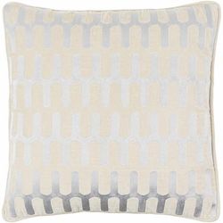Kenji 20" Square Modern Cotton Medium Gray Throw Pillow - Boutique Rugs